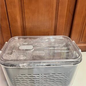 Clear and Gray Kitchen Storage Container